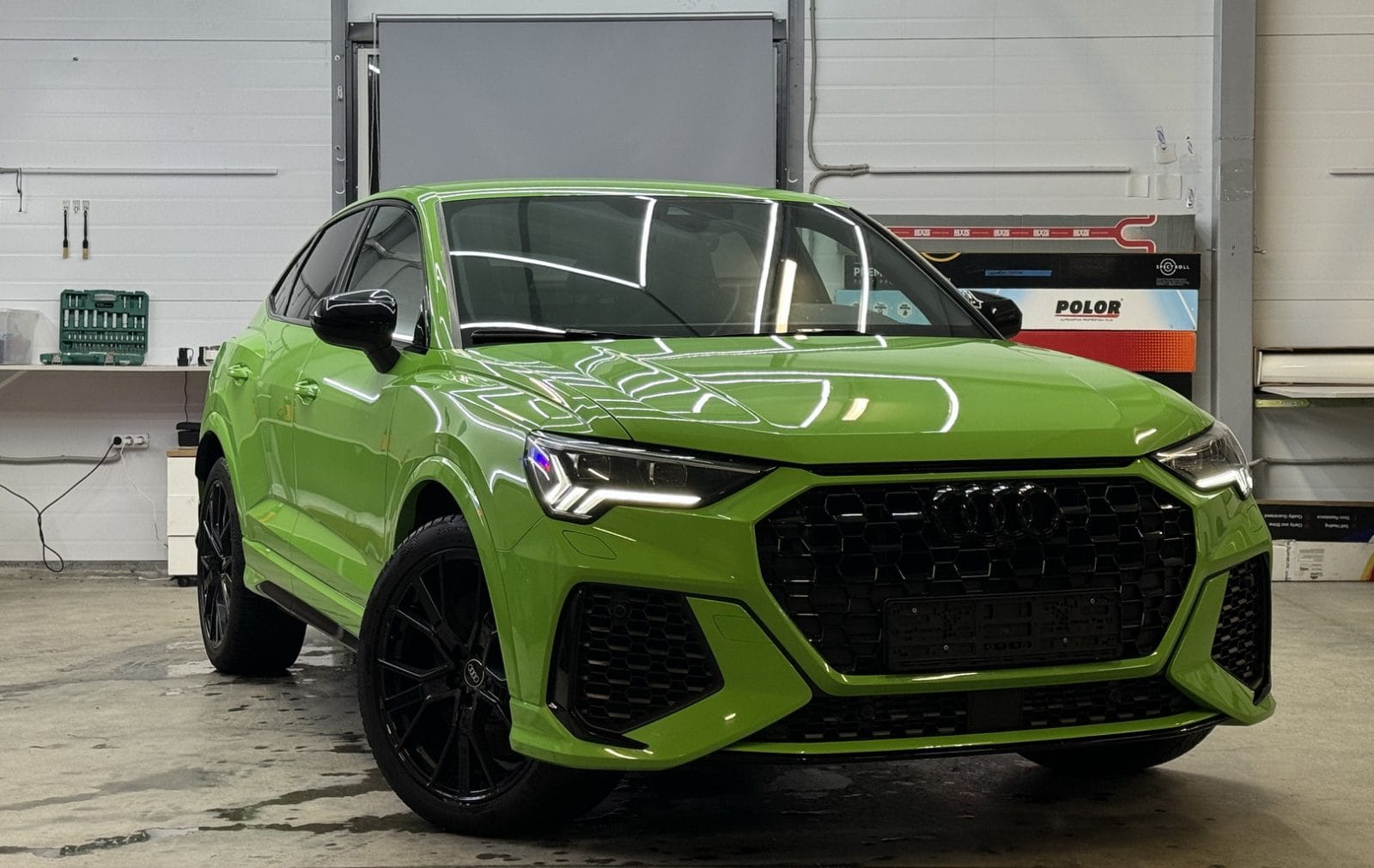 Наши работы 1 Студия детейлинга LEMUS Audi Q8 после оклейки прозрачной глянцевой пленкой