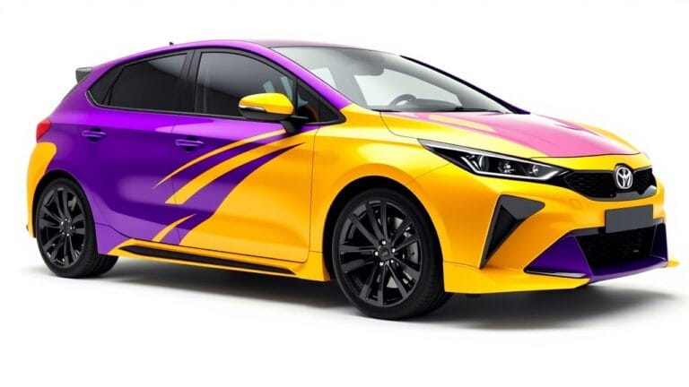 дизайн автомобиля с помощью цветной пленки и автовинила