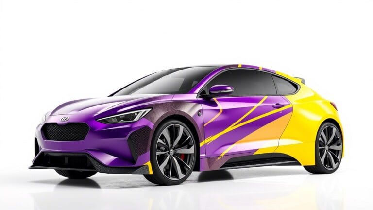 дизайн автомобиля с помощью цветной пленки и автовинила