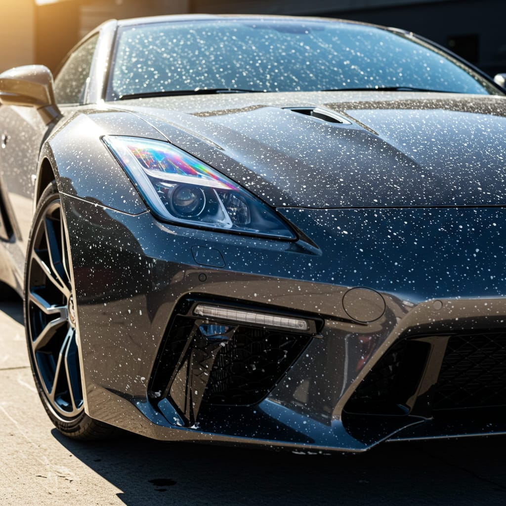 законченная оклейка автомобиля защитной пленкой