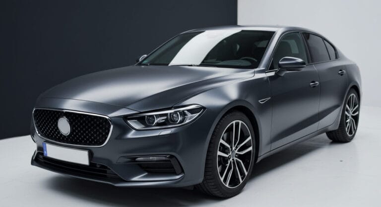 автомобиль в матовой пленке