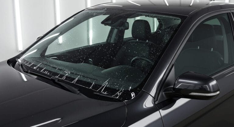 нанесение защитной пленки на лобовое стекло автомобиля