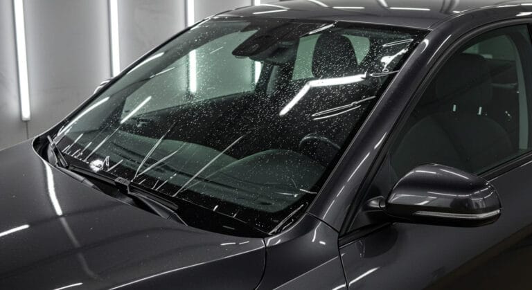 нанесение защитной пленки на лобовое стекло автомобиля