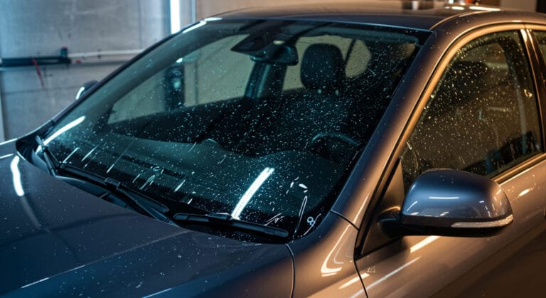 нанесение защитной пленки на лобовое стекло автомобиля