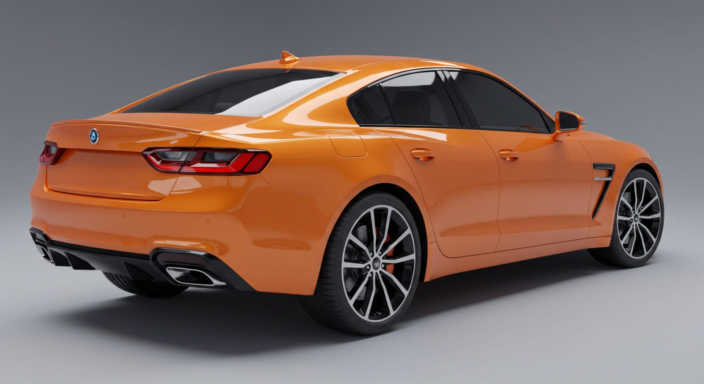 блестящий кузов после профессиональной полировки