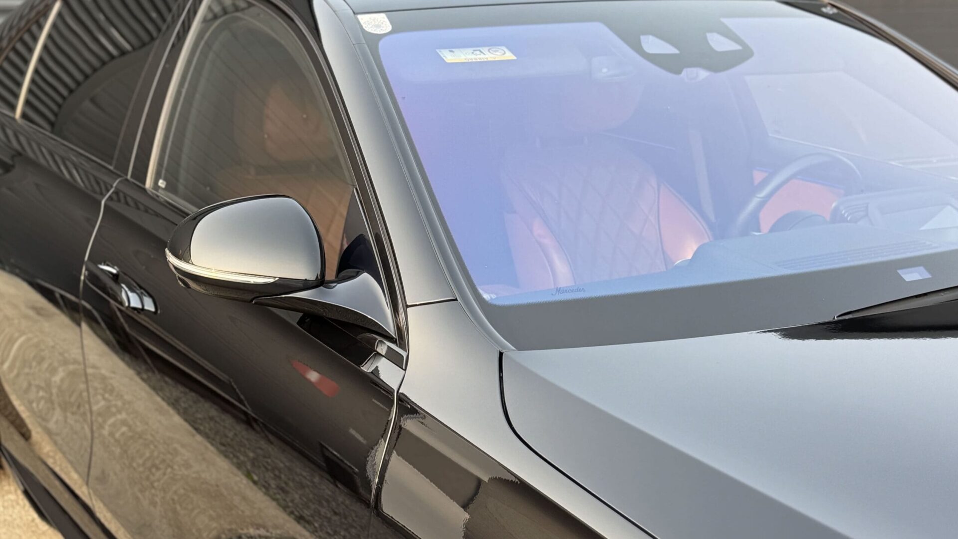 Декорирование хромированных деталей под цвет кузова на Mercedes W223